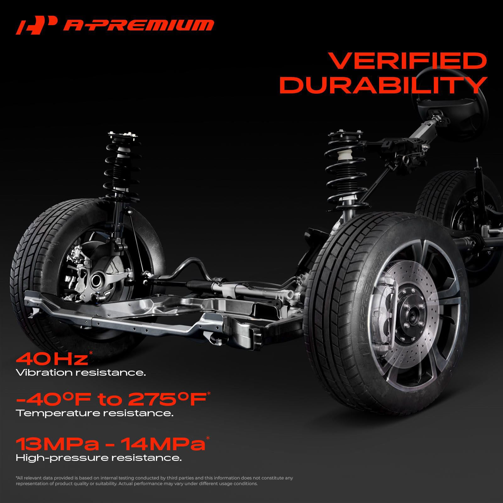 A-Premium caliper installed on vehicle front wheel showing ready-to-use benefit