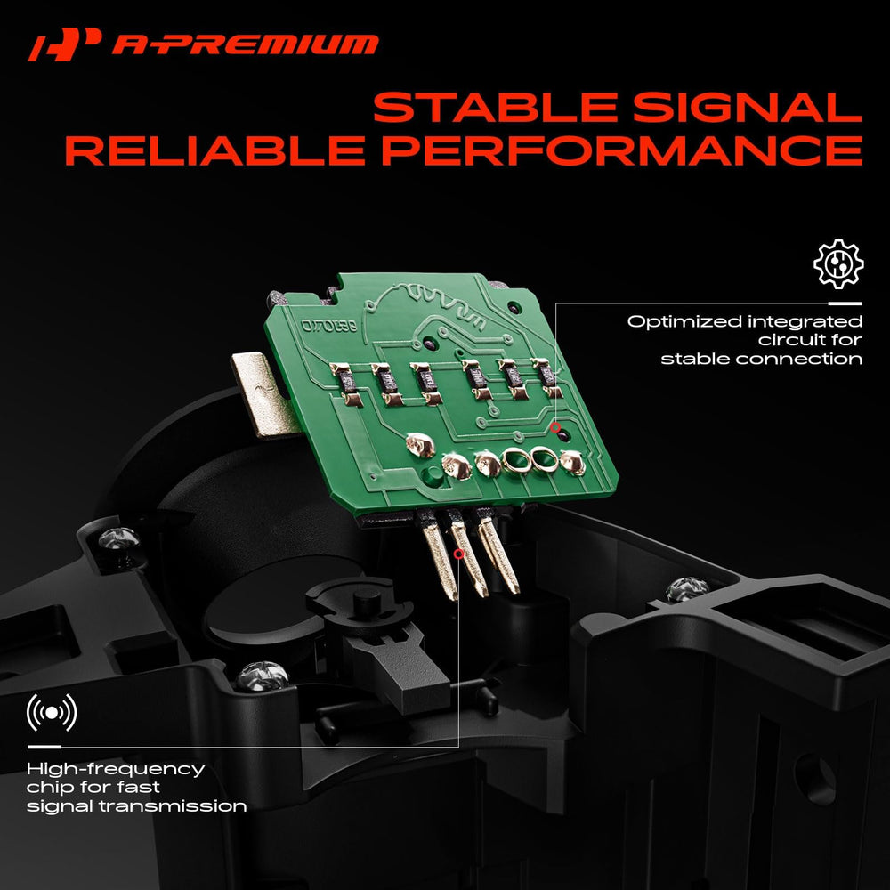 A-Premium installed on steering column showing direct-fit replacement benefit
