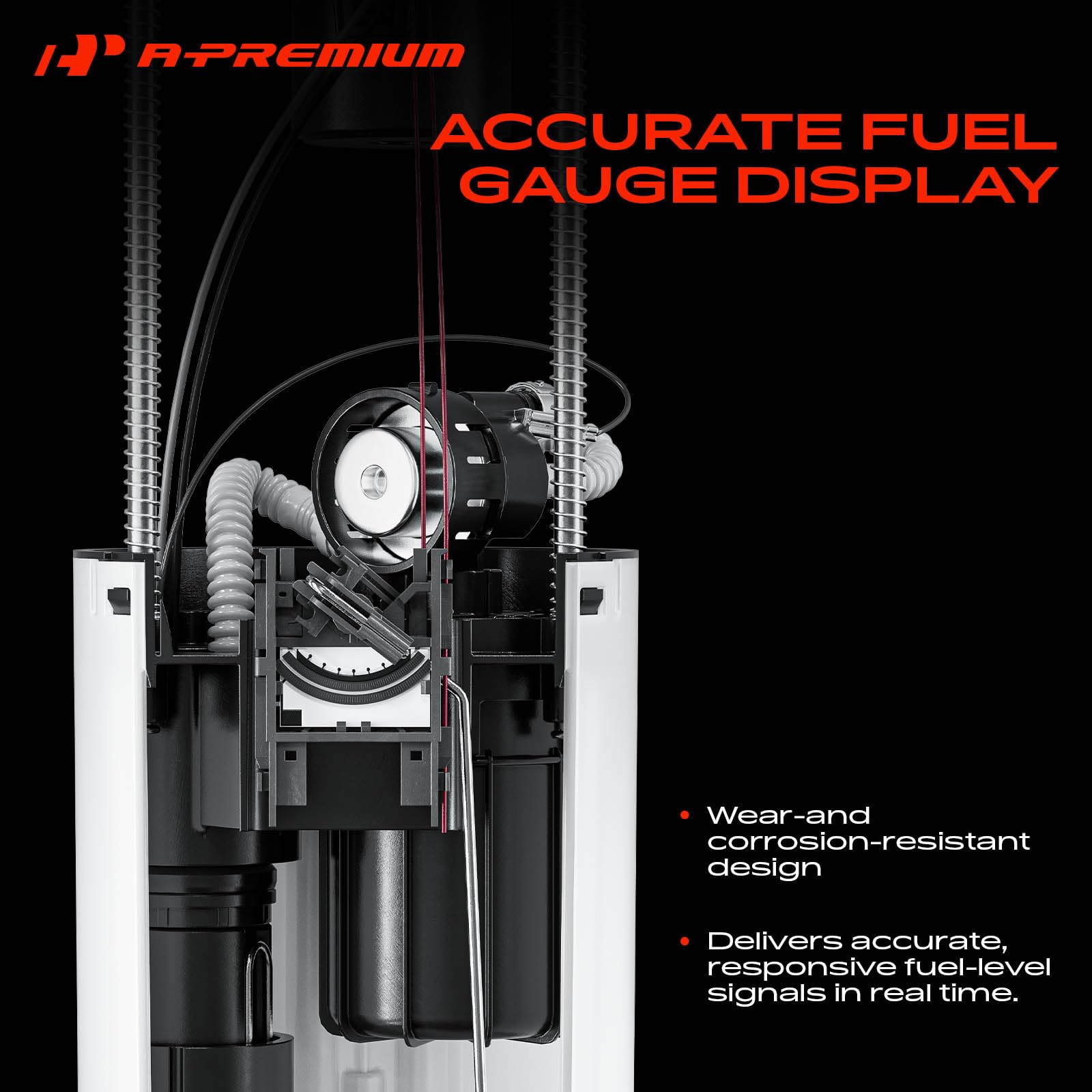 A-Premium label and part numbers closeup aiding correct part verification benefit
