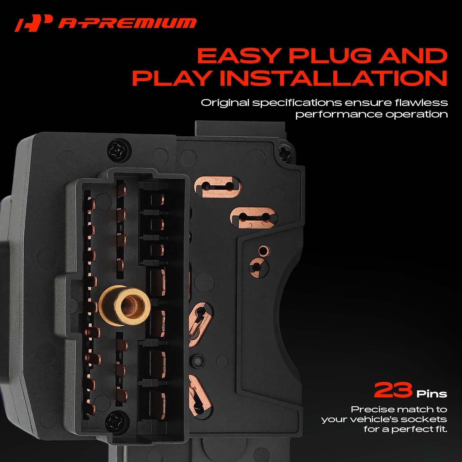 A-Premium label with reference numbers aiding accurate vehicle fit