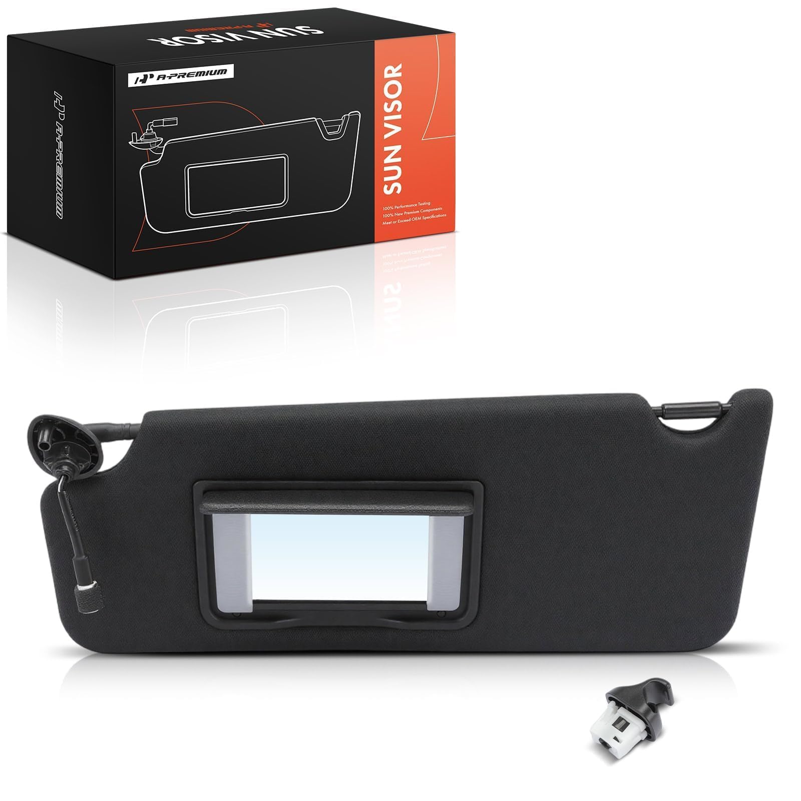 A-Premium front view sun visor showing clean fit and factory look benefit