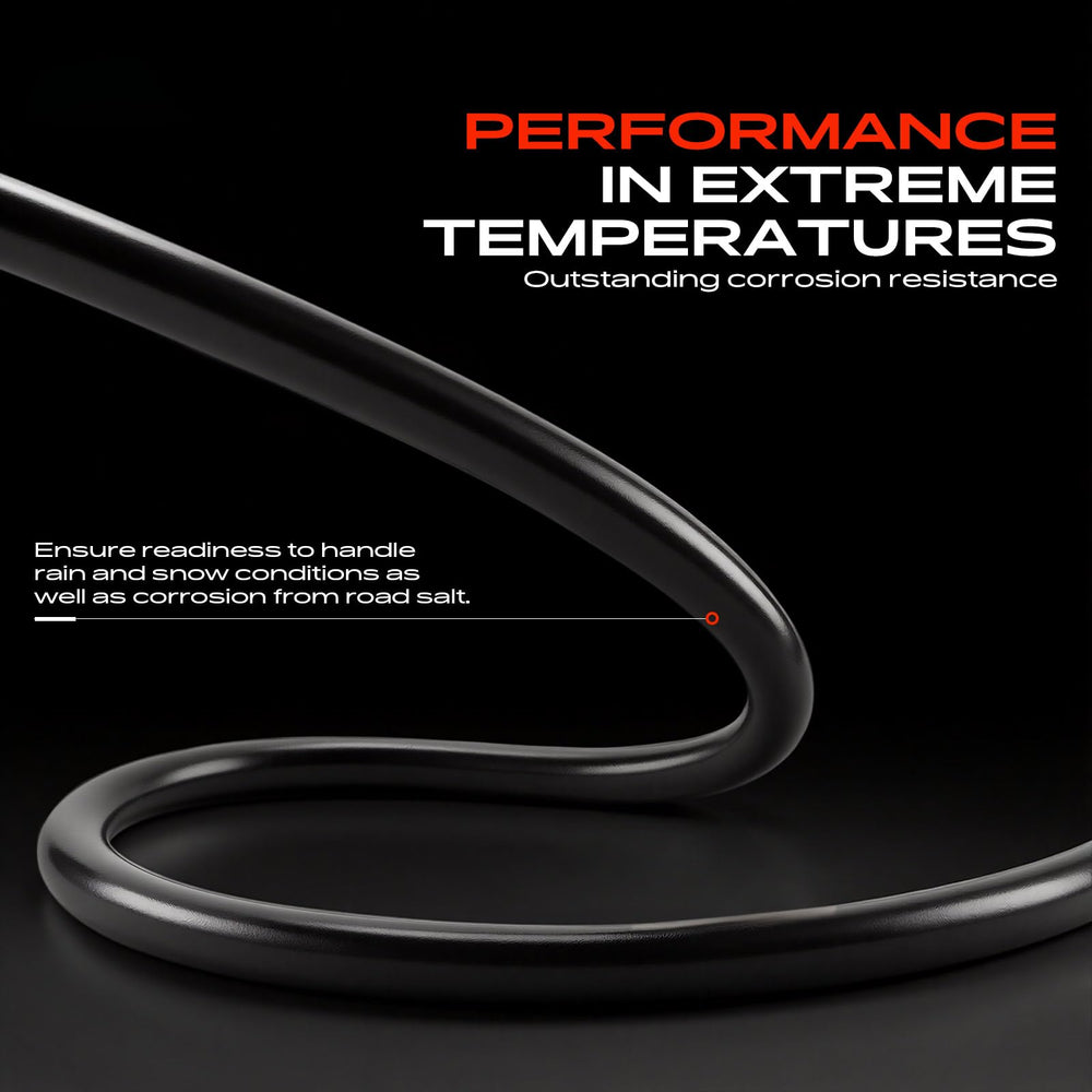 A-Premium cable next to ruler showing 11-3/8-inch length for accurate fit