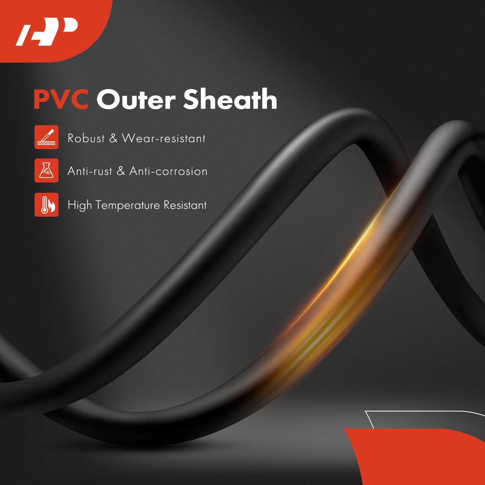 A-Premium cable measured at 16.5 inches confirming exact length
