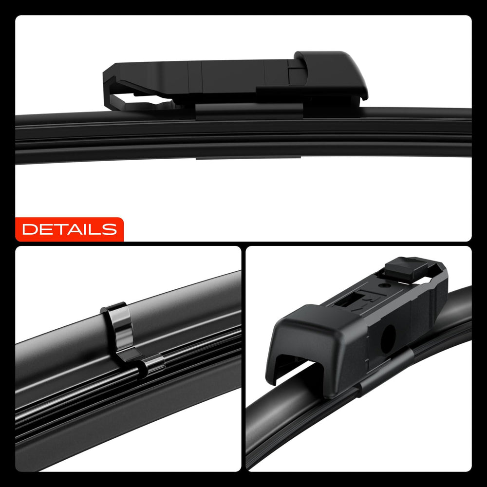 A-Premium wipers in use on a car in rainy driving conditions