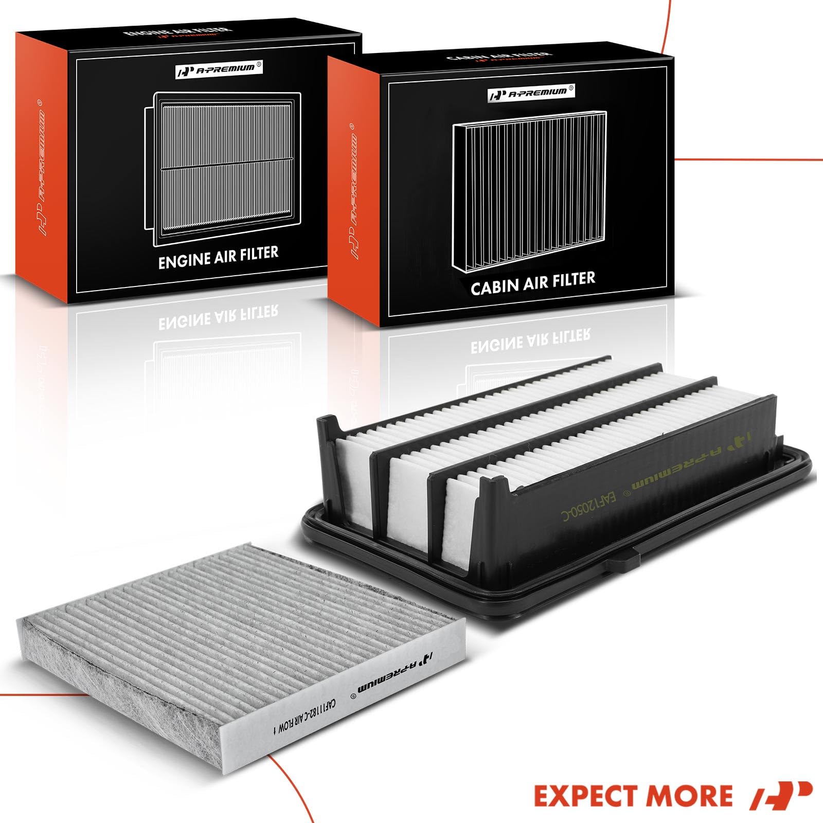 Car interior with A-Premium cabin filter implying improved in-cabin air quality