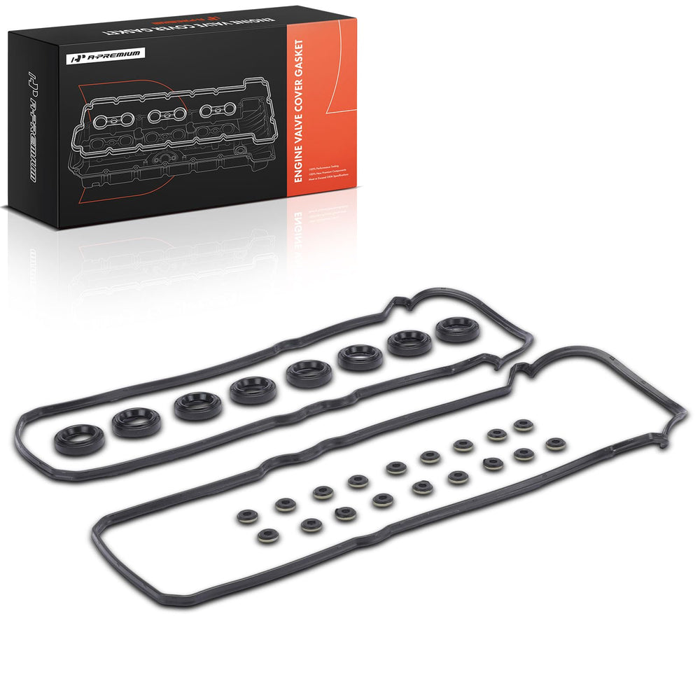 Mechanic installing A-Premium gasket set in garage showing straightforward repair benefit