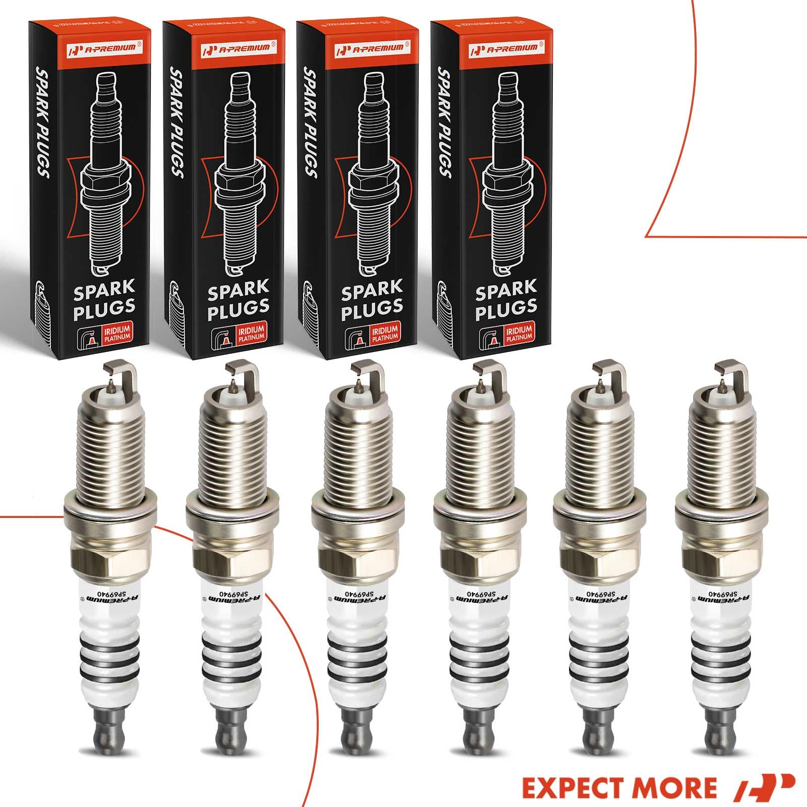 A-Premium spark plugs in a garage scene indicating reliable maintenance upgrade