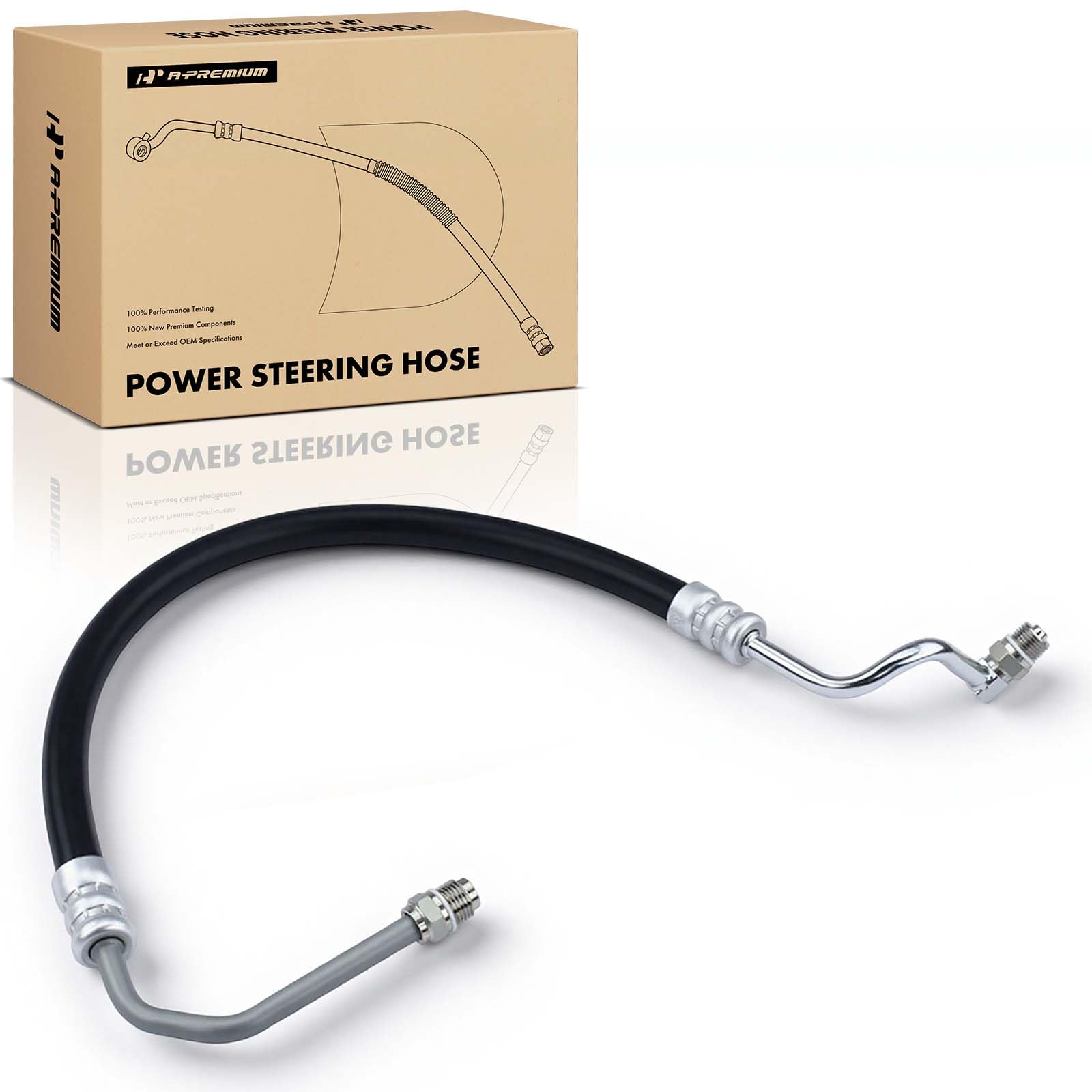A-Premium hose displayed in a garage setting showing professional-quality result