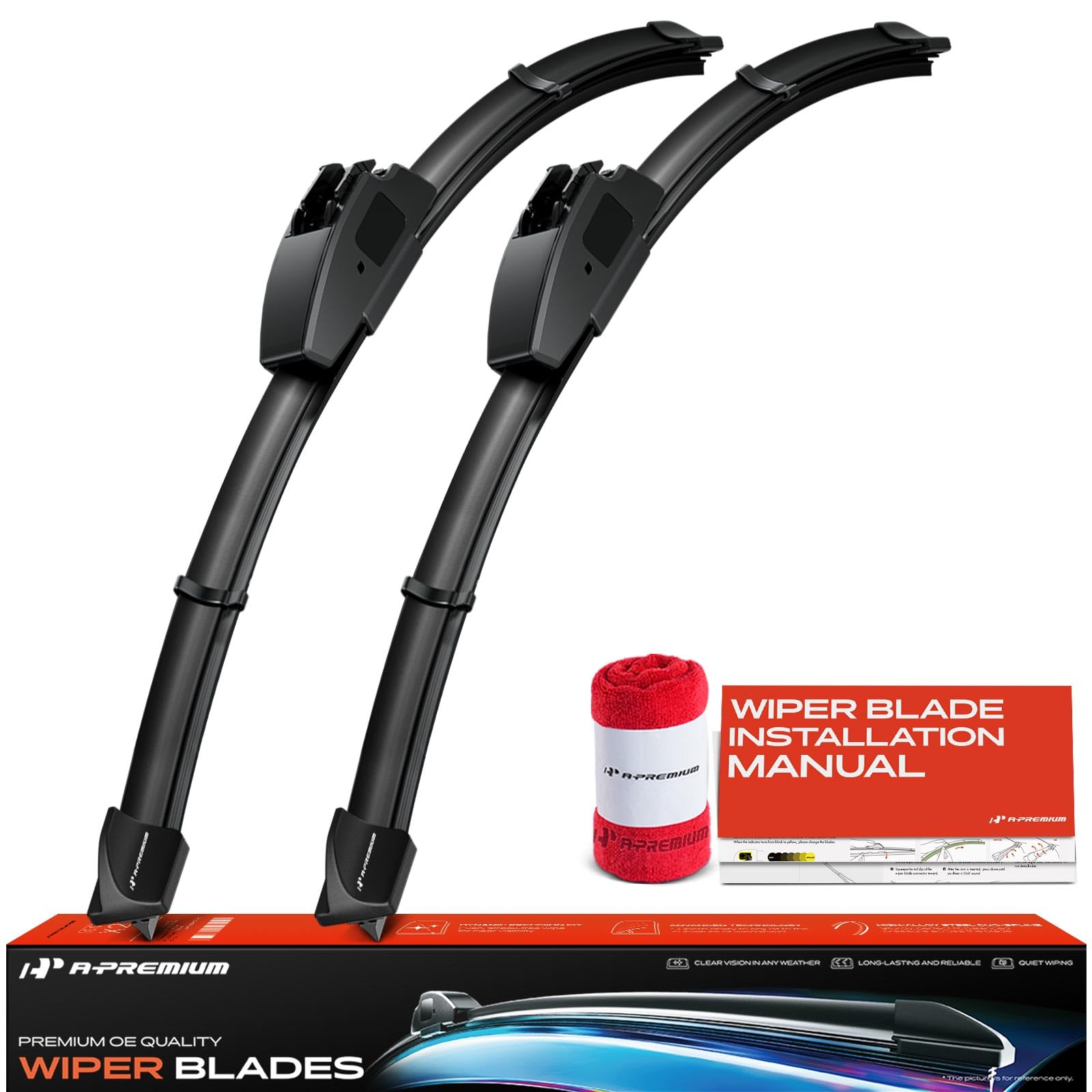 A-Premium blades on a vehicle in rain to show reliable performance in wet weather