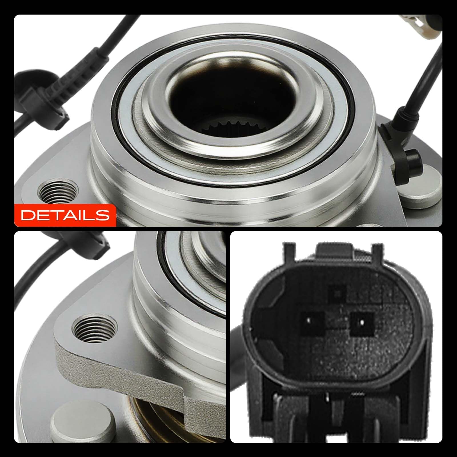 A-Premium hub on truck front wheel illustrating improved steering stability