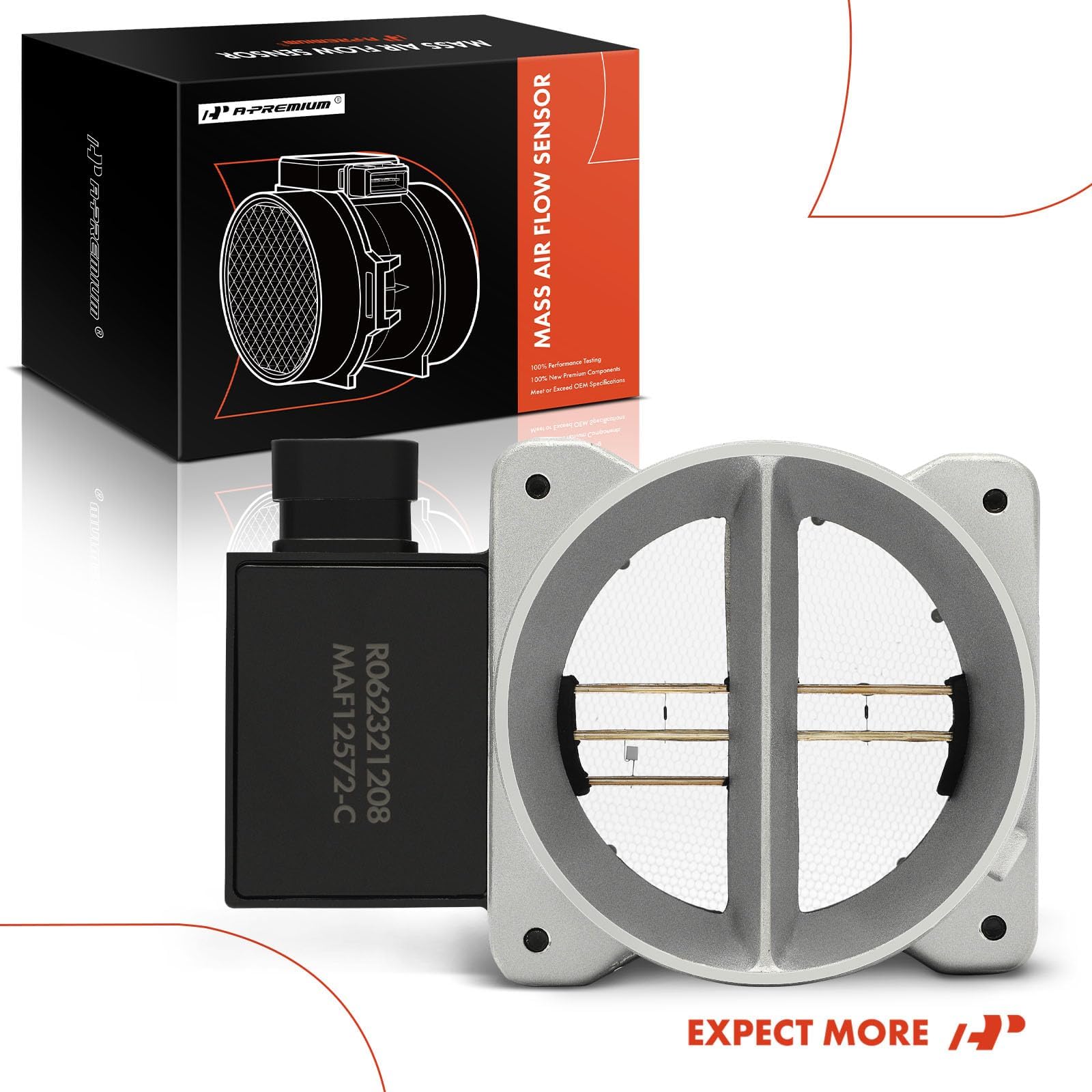 A-Premium garage installation scene showing technician holding sensor for quick swap and diagnostics