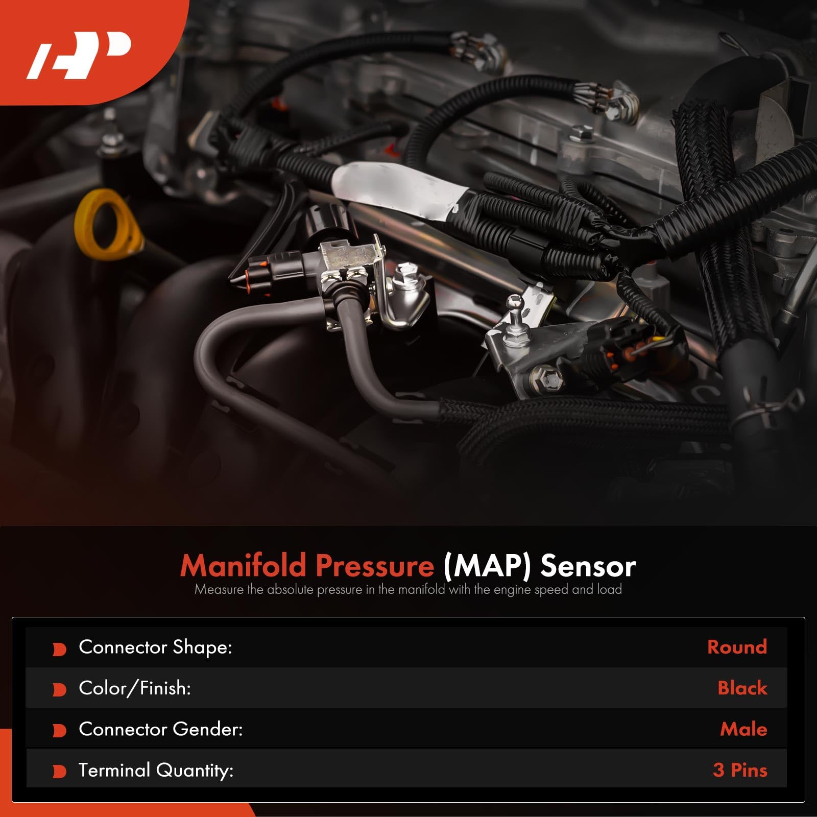A-Premium MAP sensor mounting tab close-up showing sturdy build and easy bolt installation