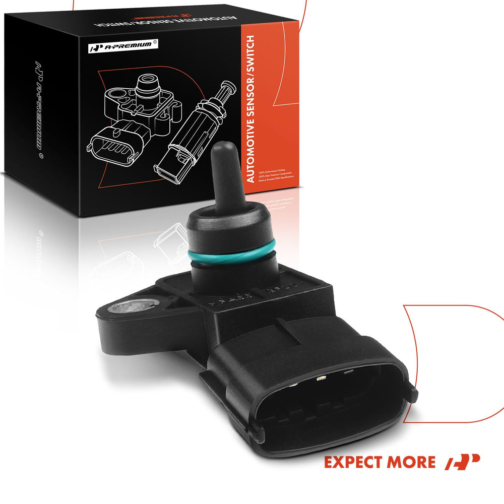 A-Premium MAP sensor on workbench with tools showing straightforward DIY replacement