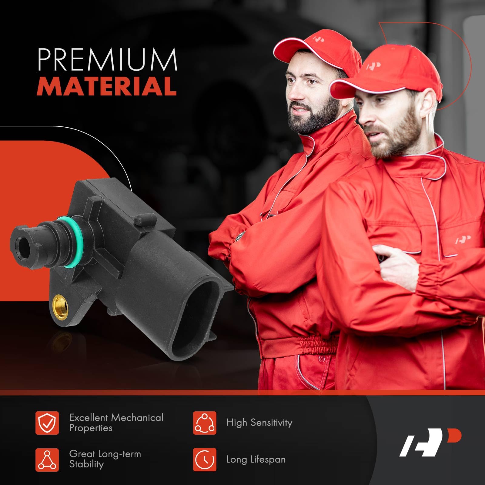 A-Premium MAP sensor terminal detail highlighting three blade terminals for reliable signals