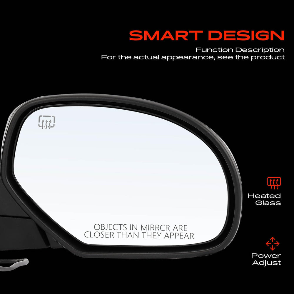 A-Premium mirror closeup of convex glass for wider viewing benefit