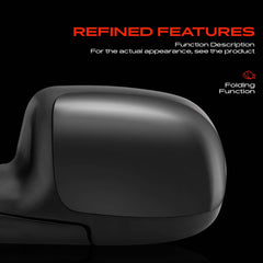 A-Premium mirror folded to show manual foldaway protection