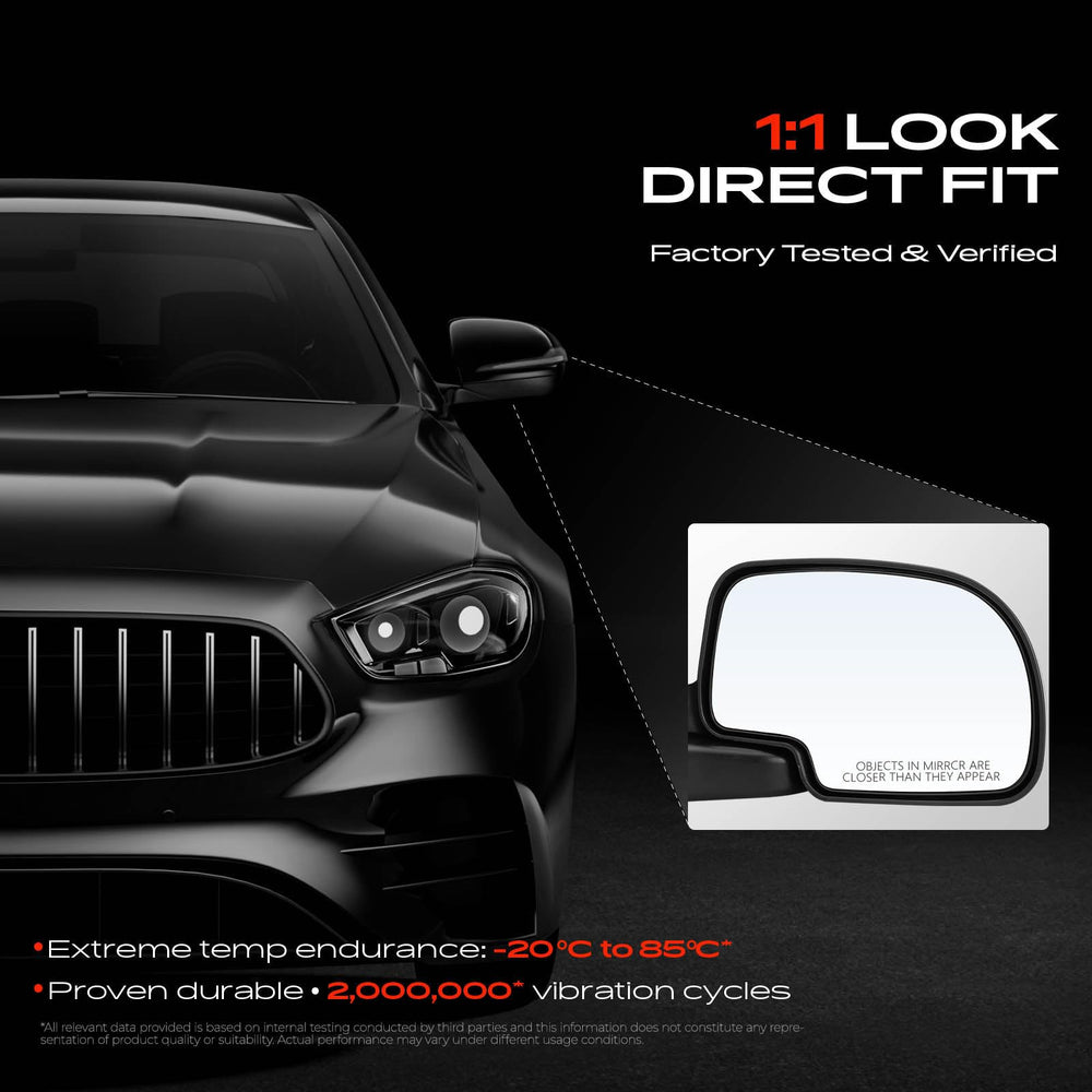 A-Premium mirror mounting base rear view showing bolt pattern for easy install benefit