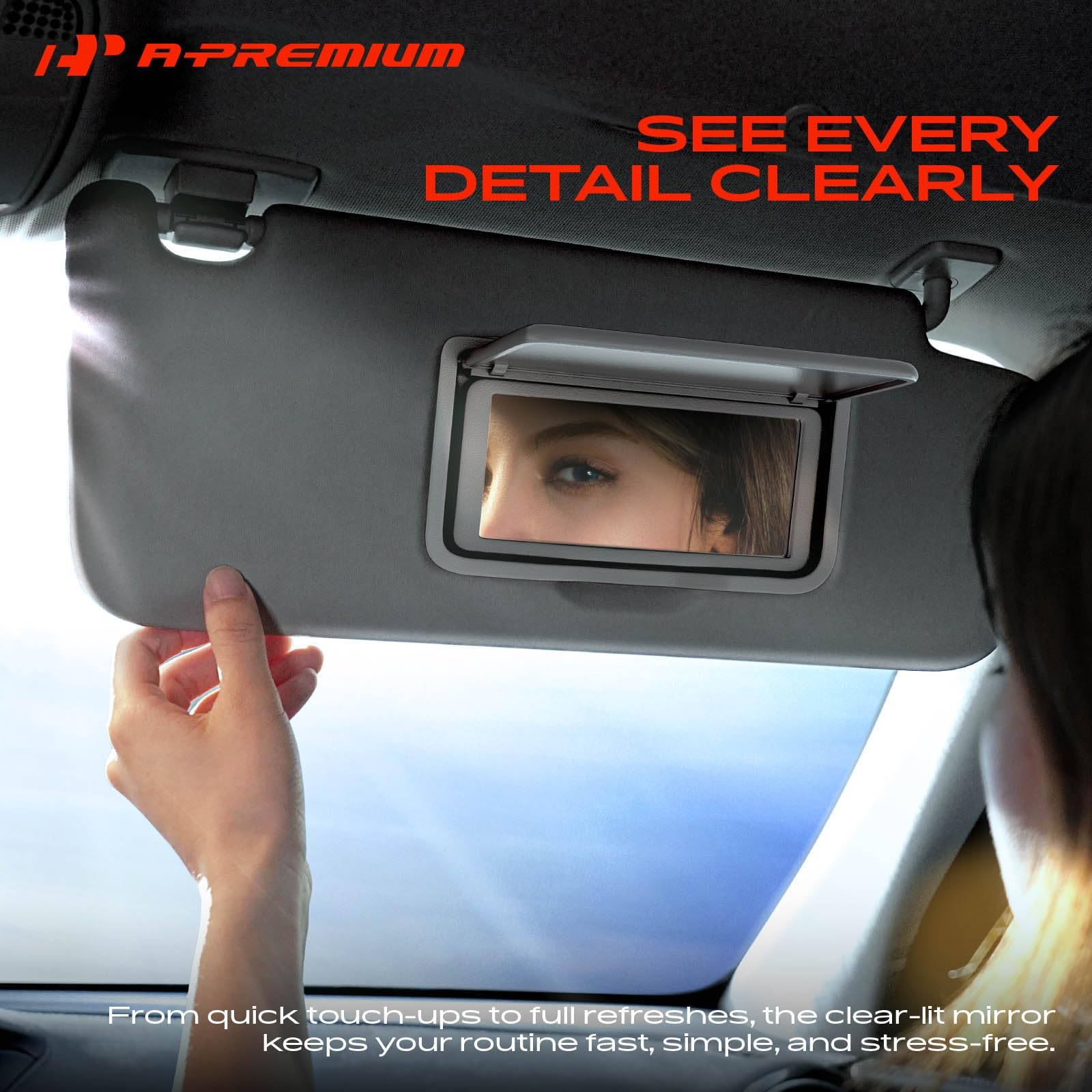 A-Premium visor installed on passenger side restoring original appearance