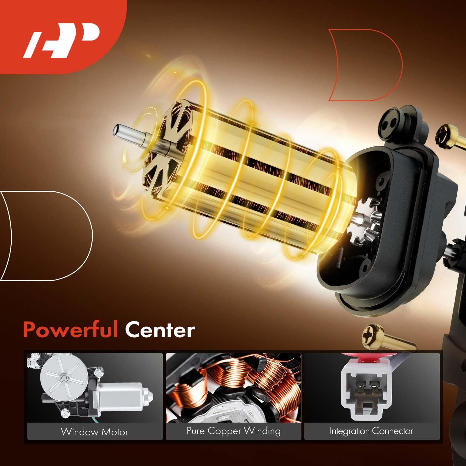 A-Premium regulator shown mounted inside a Honda Pilot door for accurate scale and fit