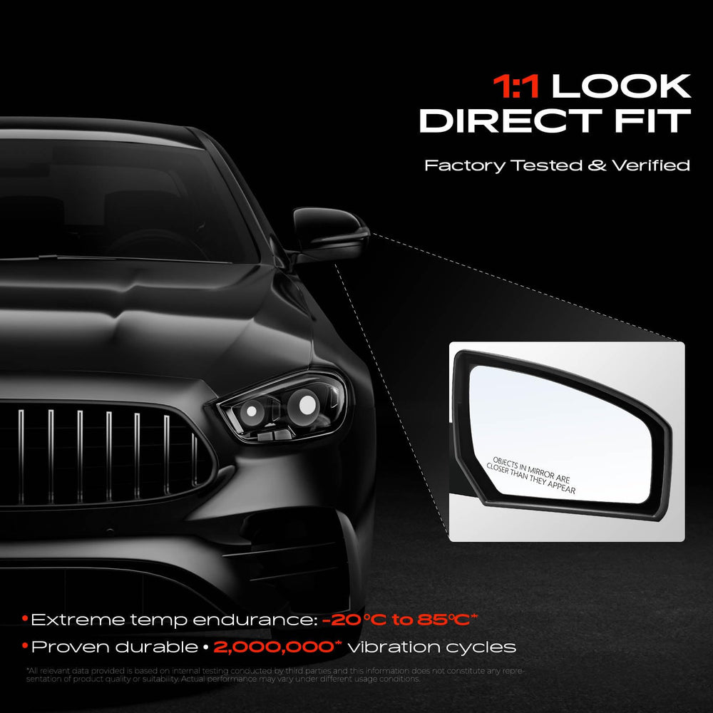 A-Premium mirror mounted on door showing correct scale and alignment