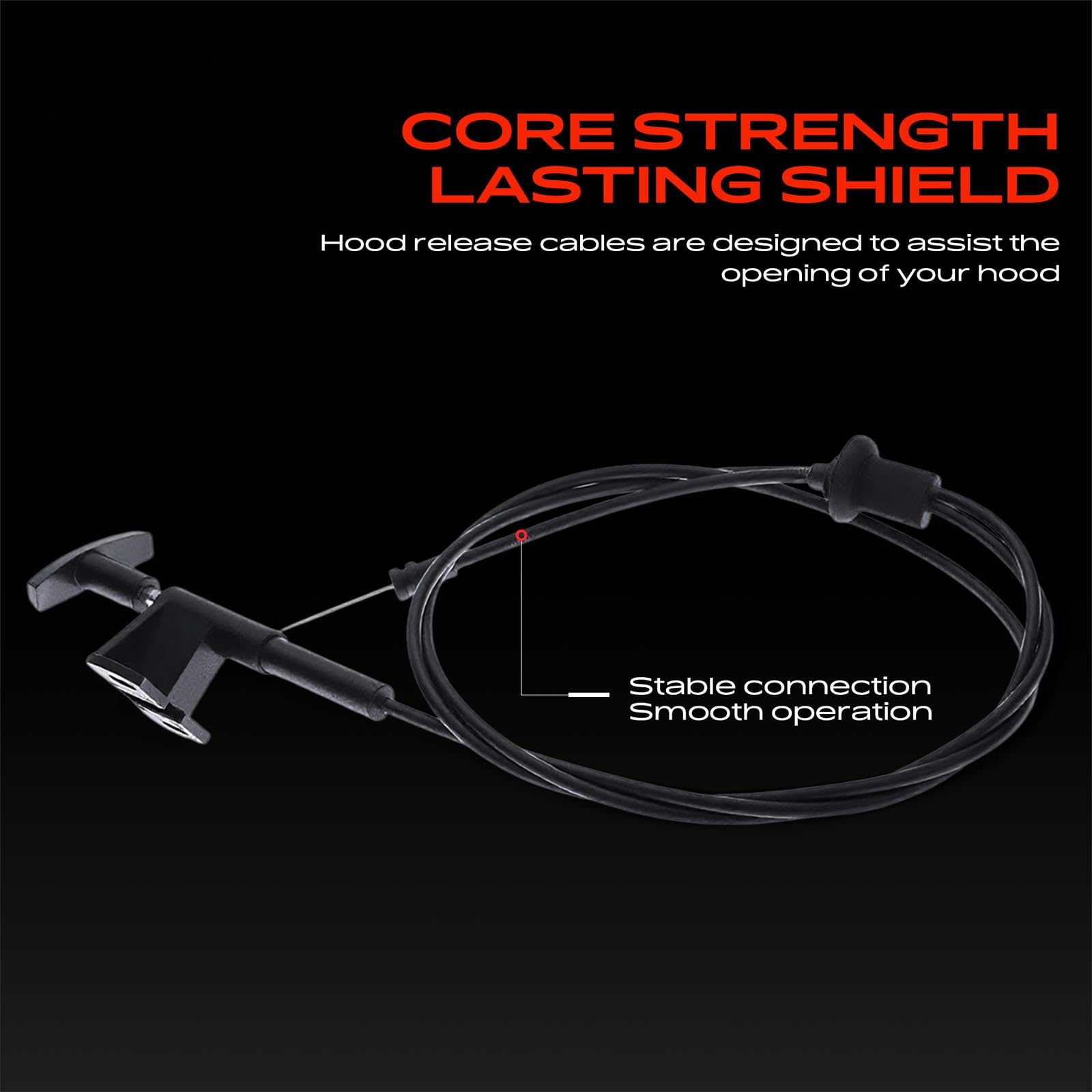 A-Premium cable mounted under hood demonstrating correct factory routing benefit