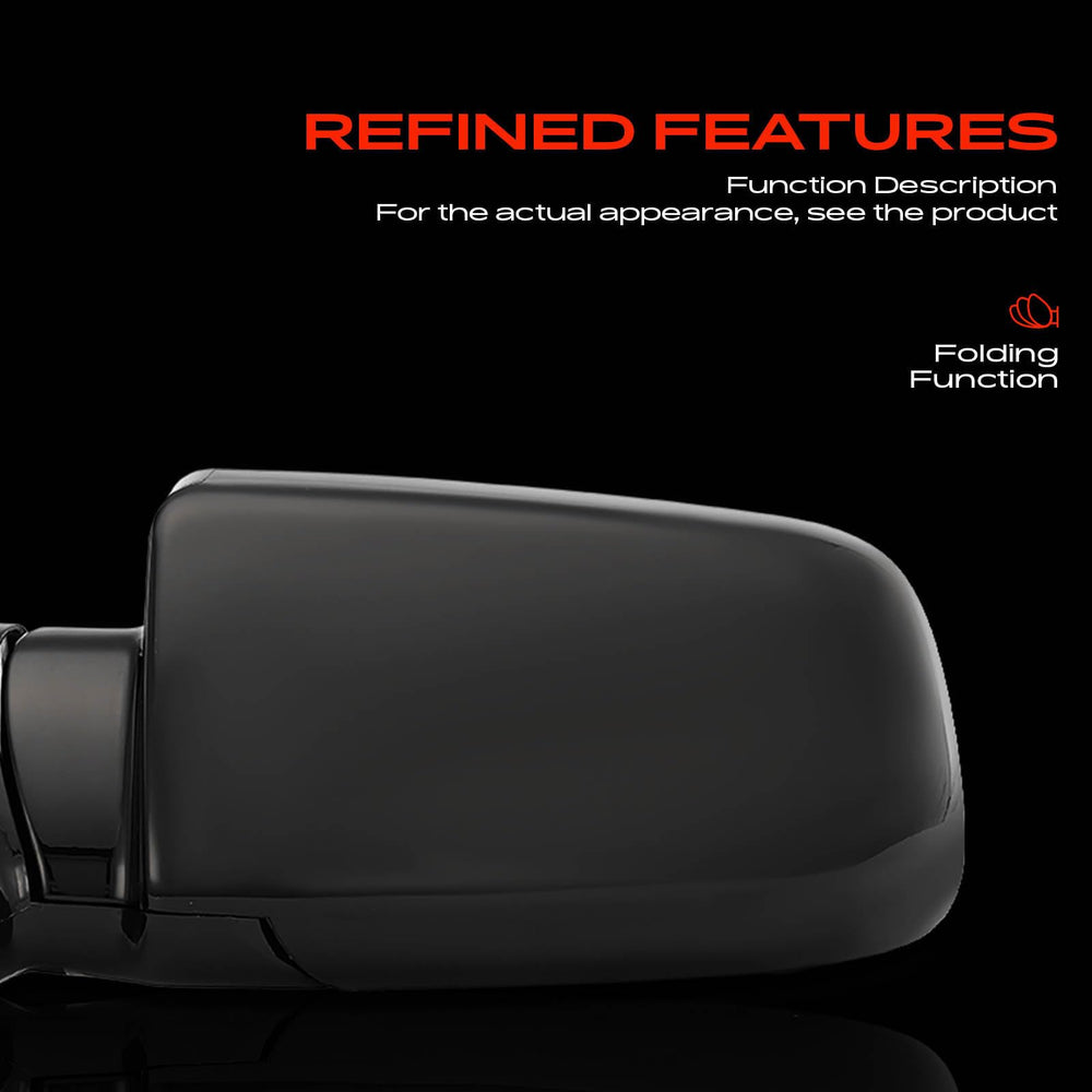 A-Premium mirror backside showing mounting bracket and bolt pattern for easy fit