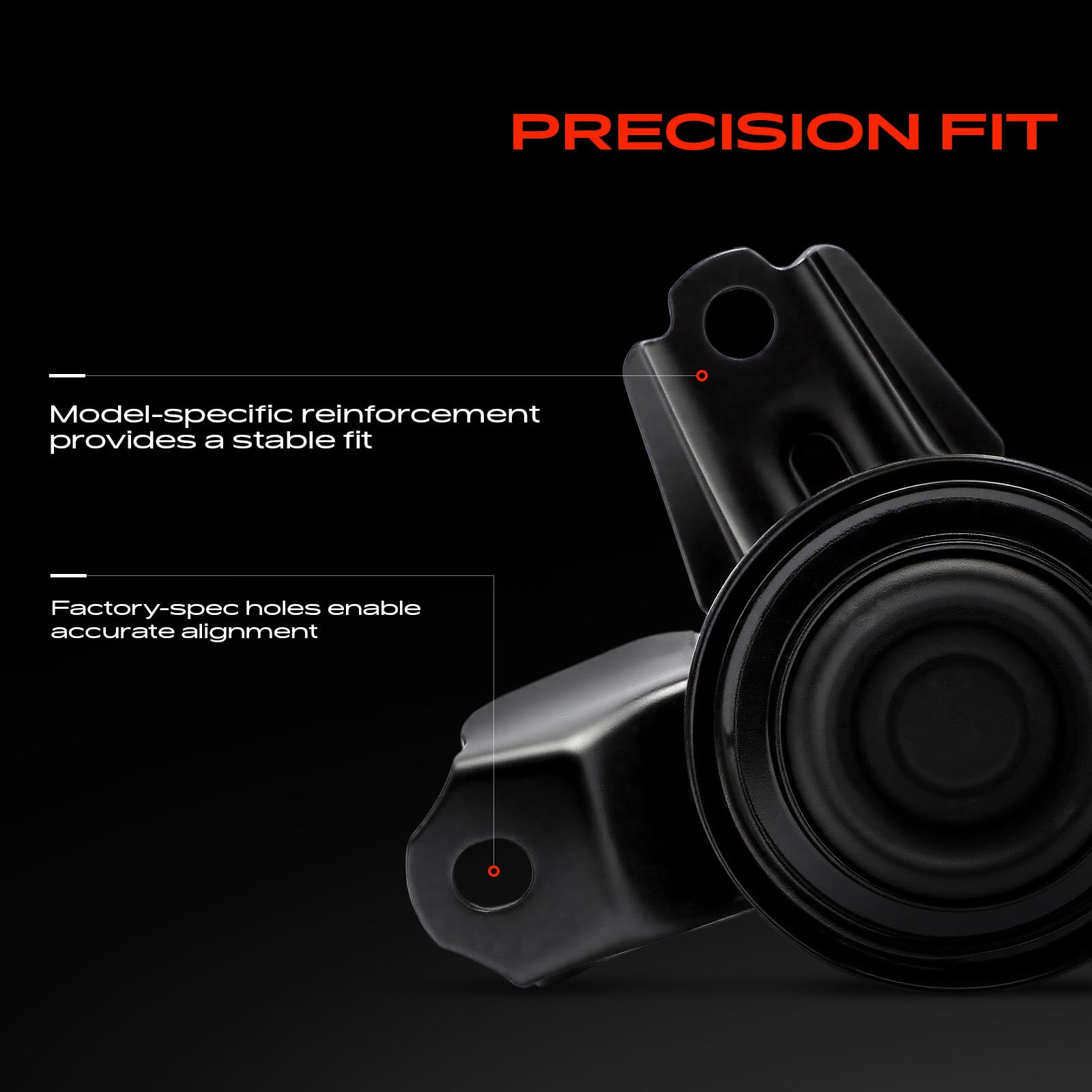 A-Premium mounts shown during vehicle install illustrating reduced vibration benefit