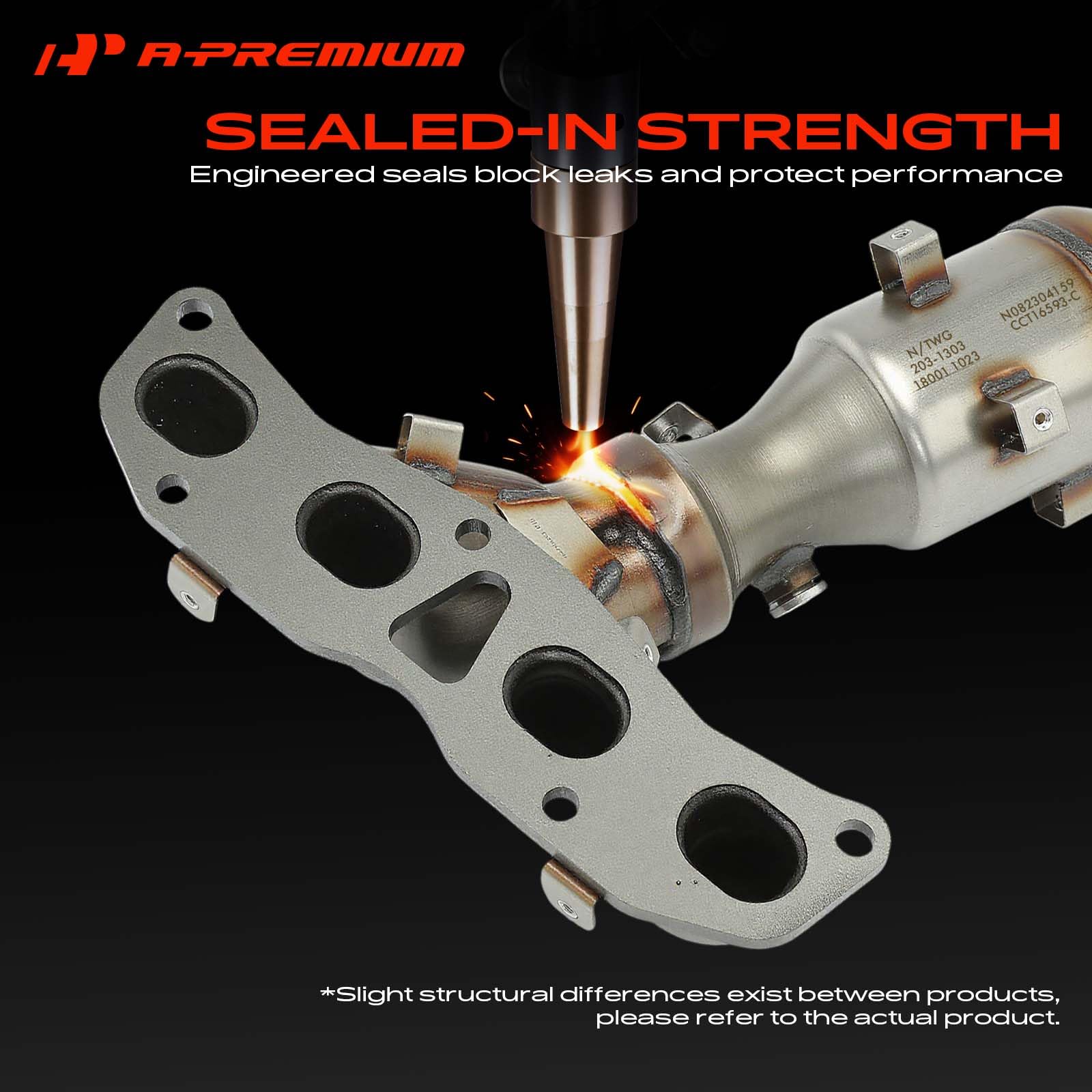 A-Premium length comparison photo showing overall dimensions for correct fitment