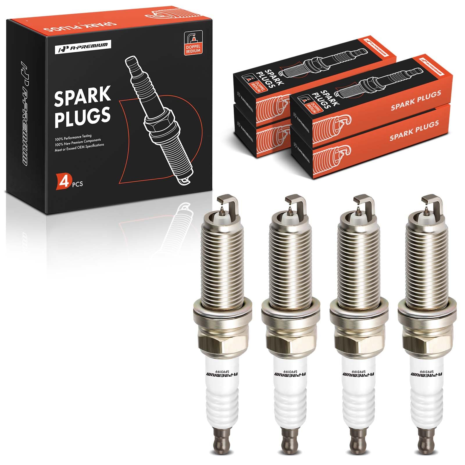 A-Premium pack of four arranged to display quantity and consistent manufacturing quality