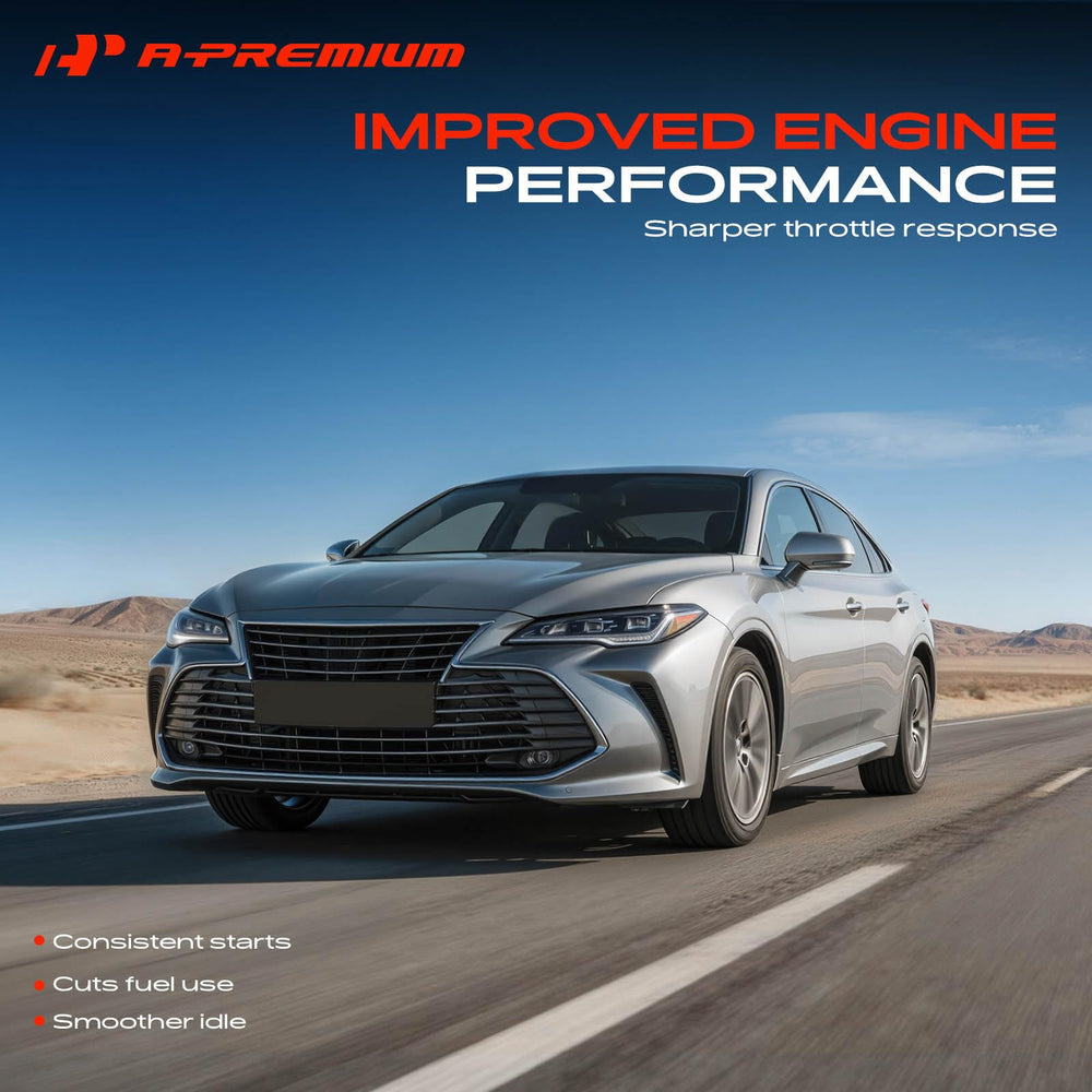 A-Premium packaging label with specs to confirm vehicle fitment quickly