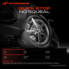 A-Premium front pad close-up showing fitment precision and quiet performance
