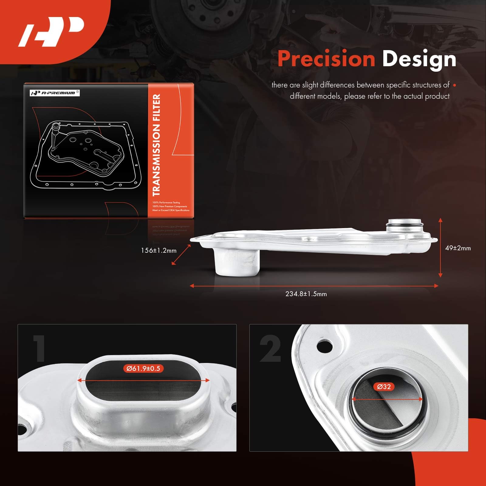 A-Premium pan gasket flat lay showing precise sealing profile for leak prevention