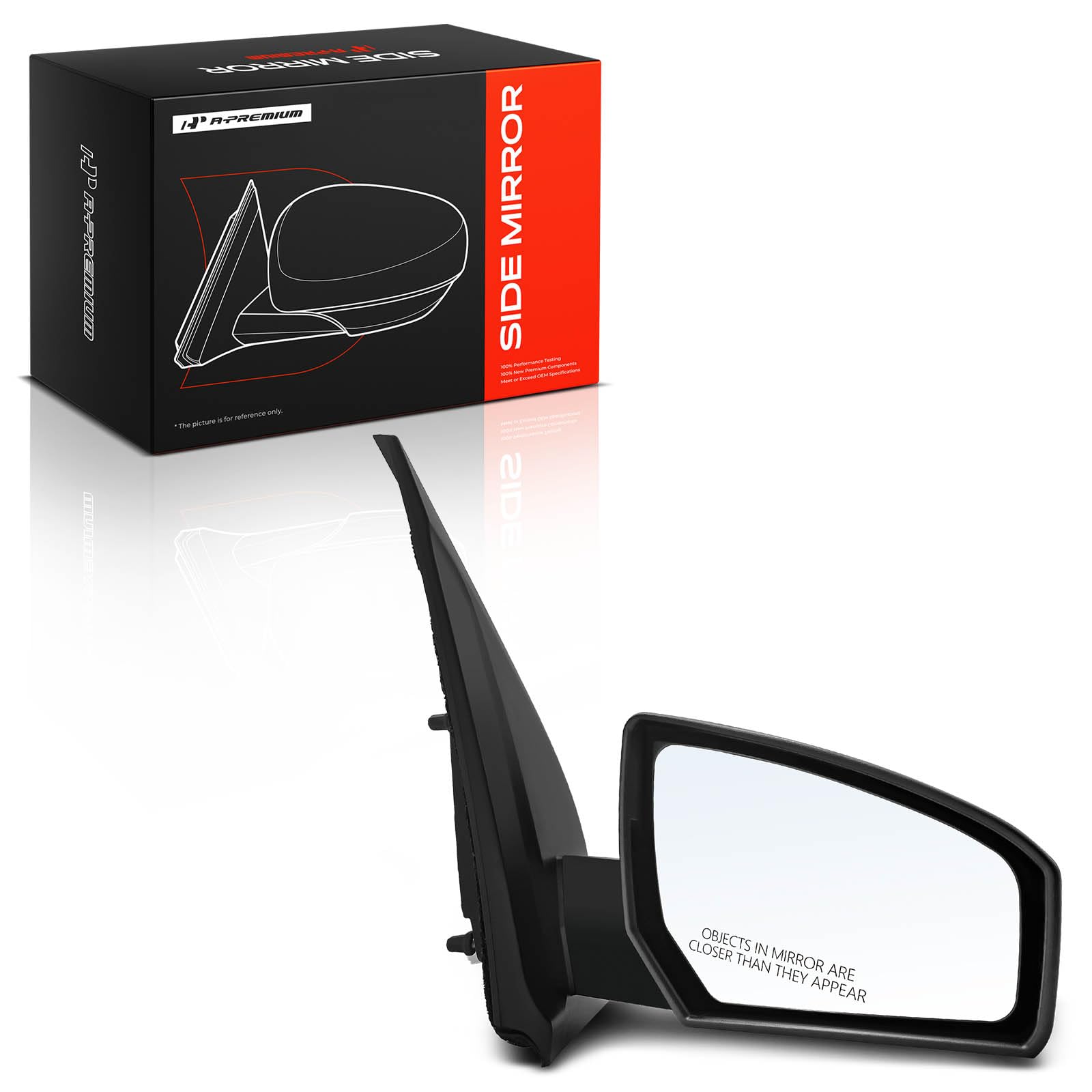A-Premium front view mirror showing fit and finish for easy replacement