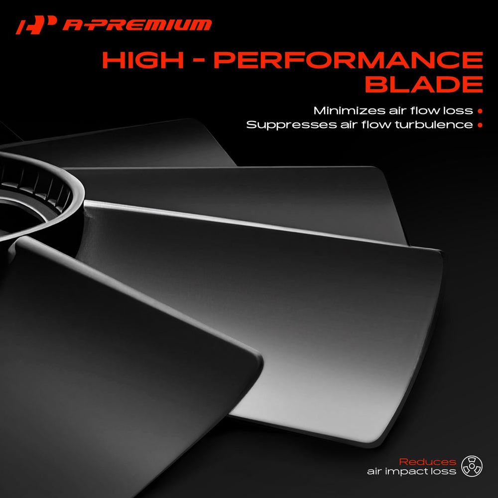 A-Premium plastic blade edge texture for improved airflow efficiency