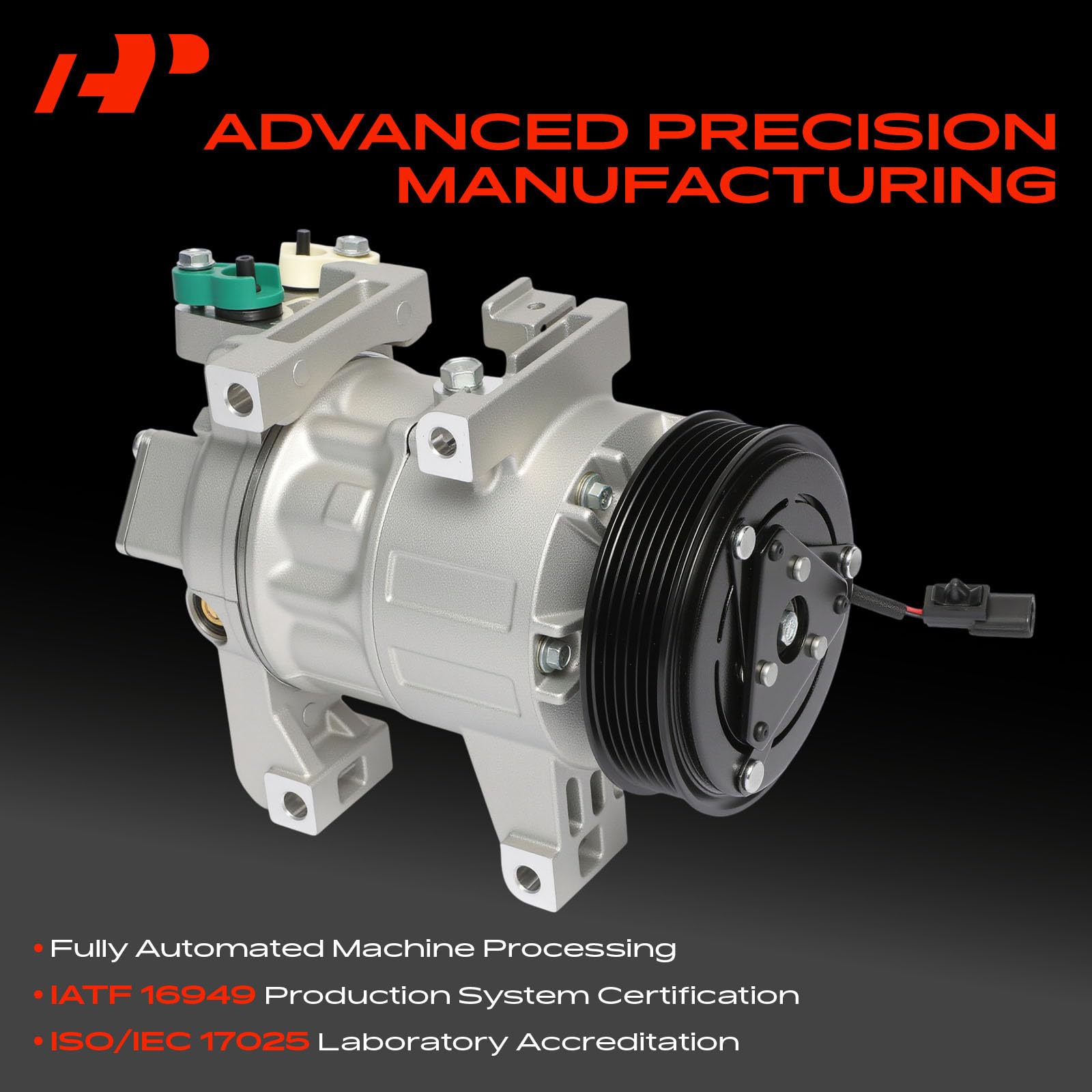 A-Premium 6-groove pulley detail showing belt compatibility and smooth operation