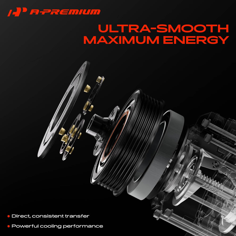 A-Premium pulley groove profile side view showing six grooves for belt grip