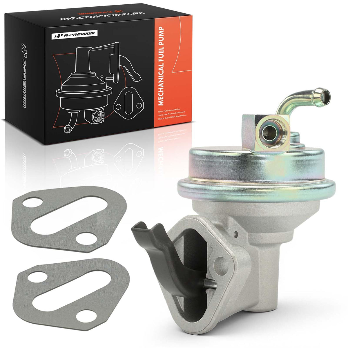 A-Premium front view of fuel pump showing mounting face for accurate fit