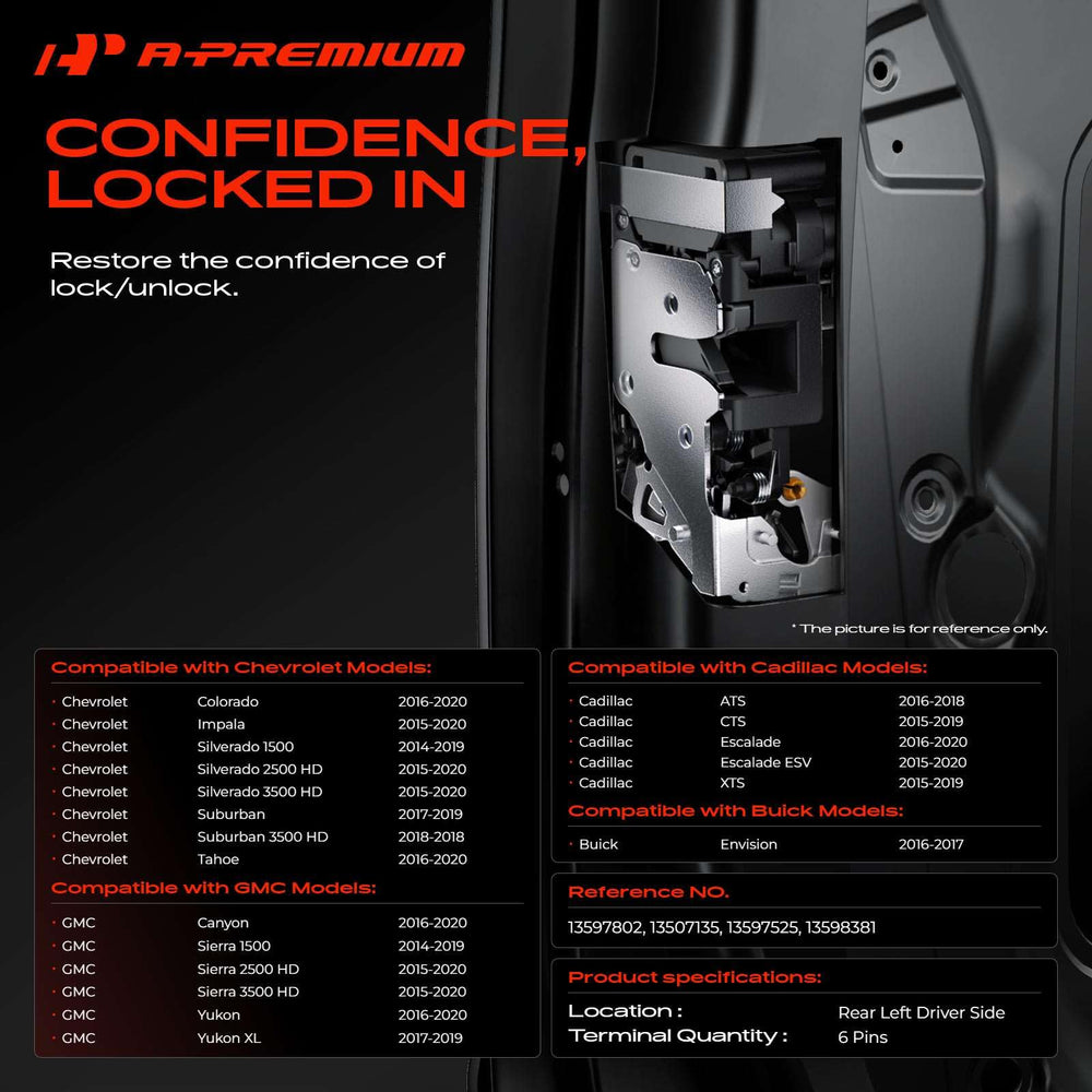 A-Premium rear driver actuator side profile highlighting durable housing and seal