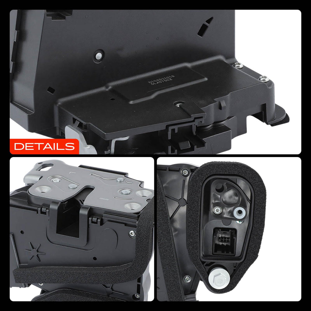 A-Premium rear driver actuator with warranty card showing one-year coverage