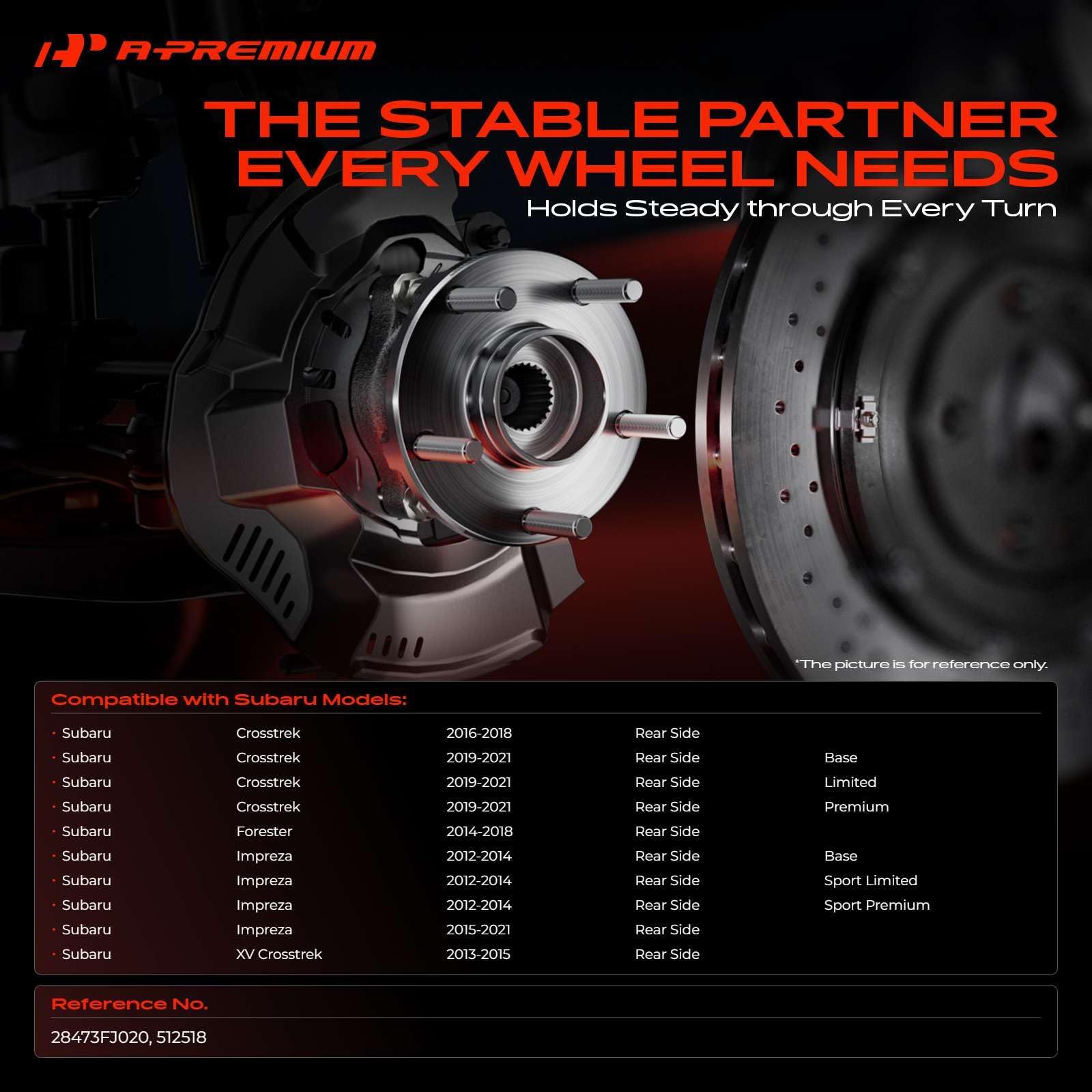 A-Premium hub backside detail highlighting splined axle interface for easy installation