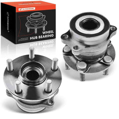 A-Premium front view of rear hub showing five-lug pattern and bolt alignment benefit