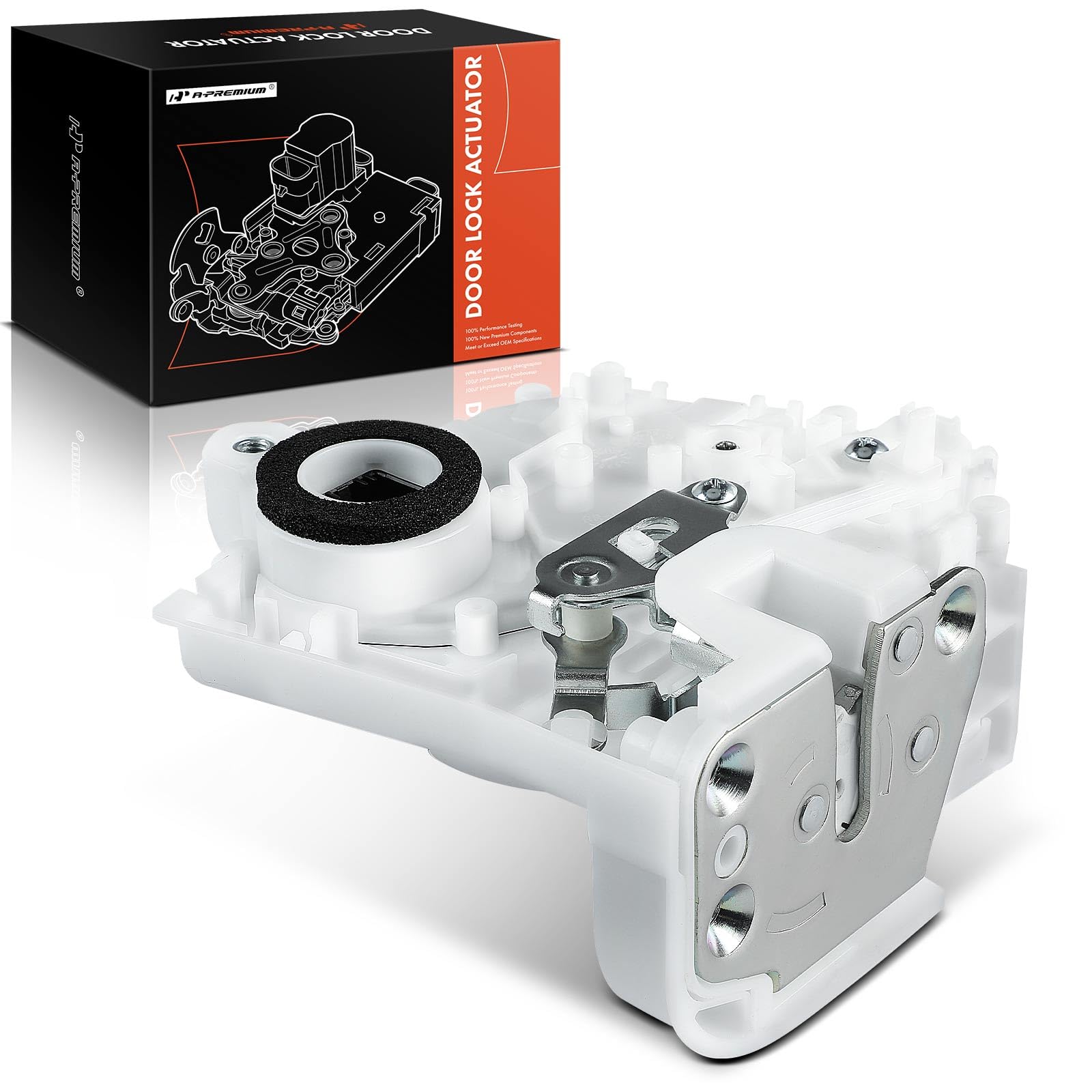 A-Premium rear left actuator front view showing direct-fit replacement benefit