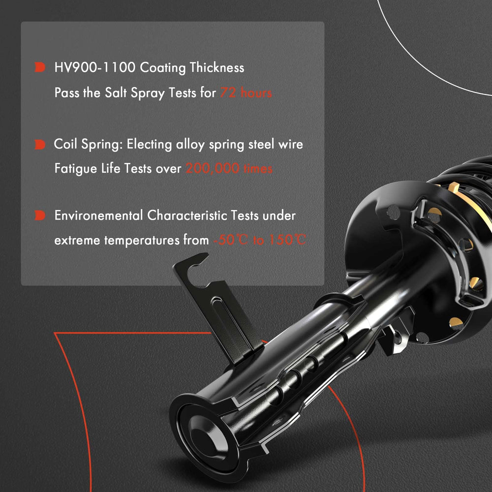 A-Premium rear shock absorber profile highlighting matched damping