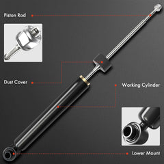 A-Premium shock piston end close-up showing durable construction benefit