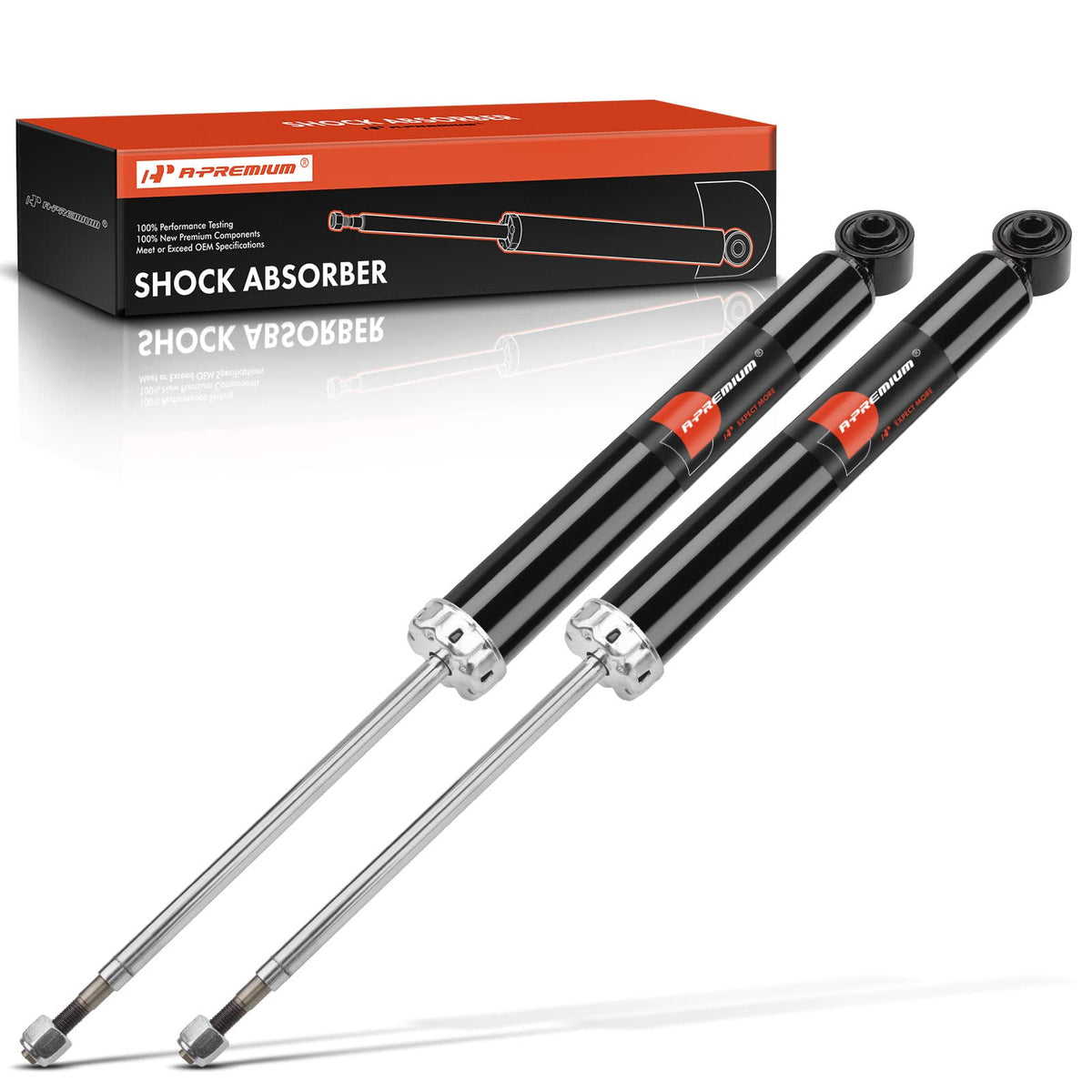 A-Premium rear shock front view showing clean finish and reliable fitment