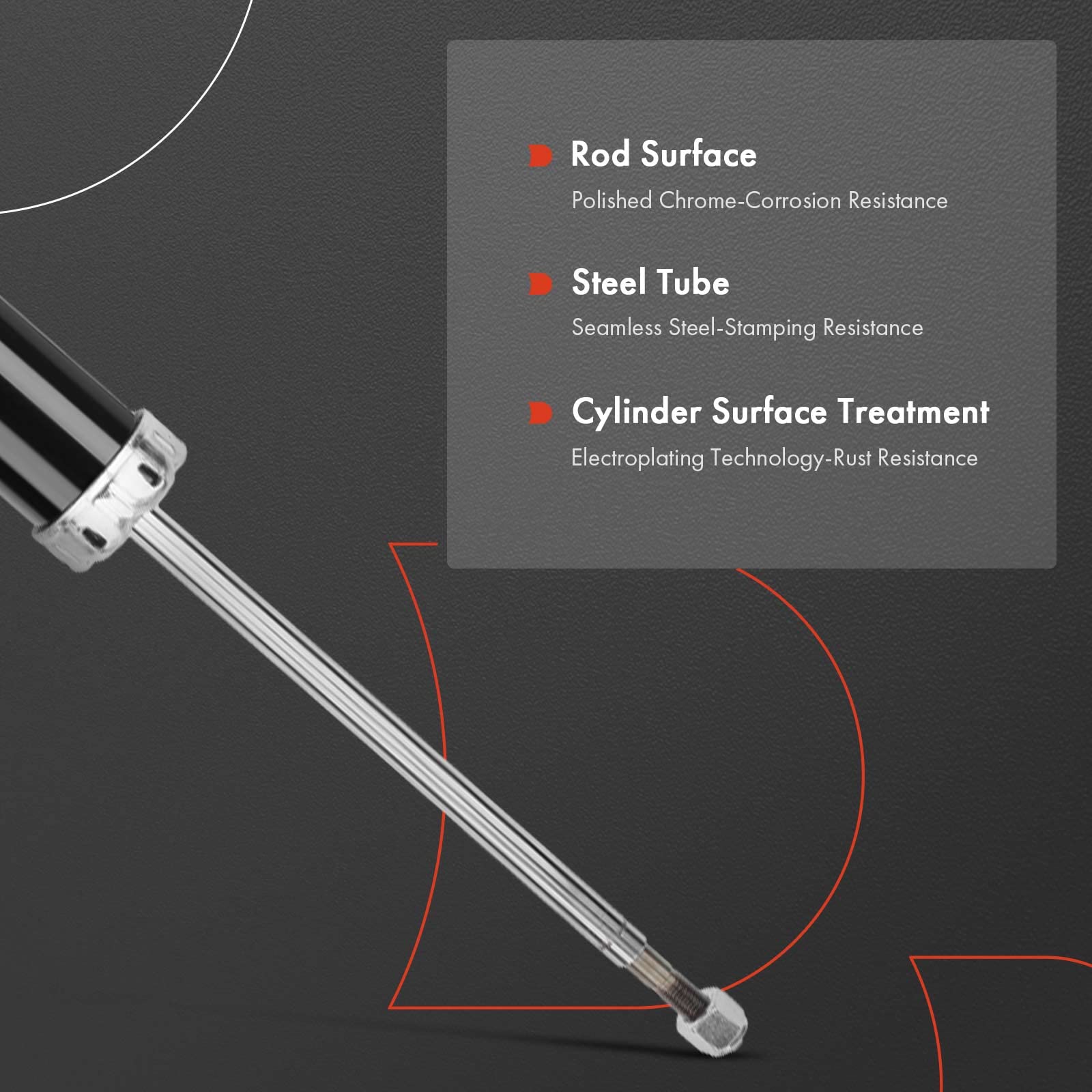A-Premium rear shock installed on vehicle rear demonstrating improved handling