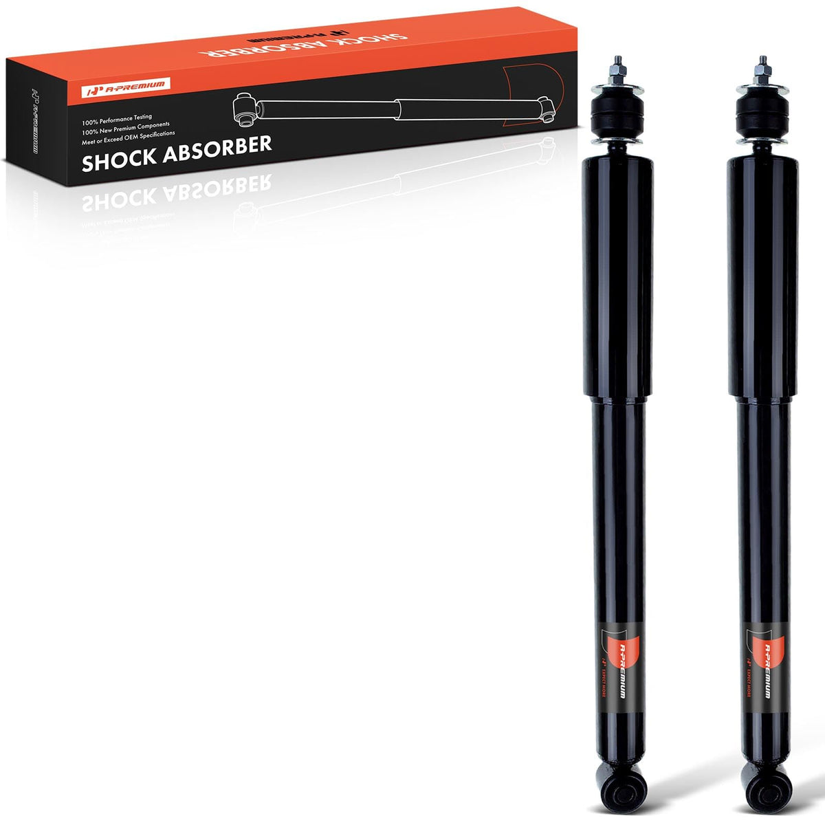A-Premium rear shocks front view showing direct-fit design and improved stability