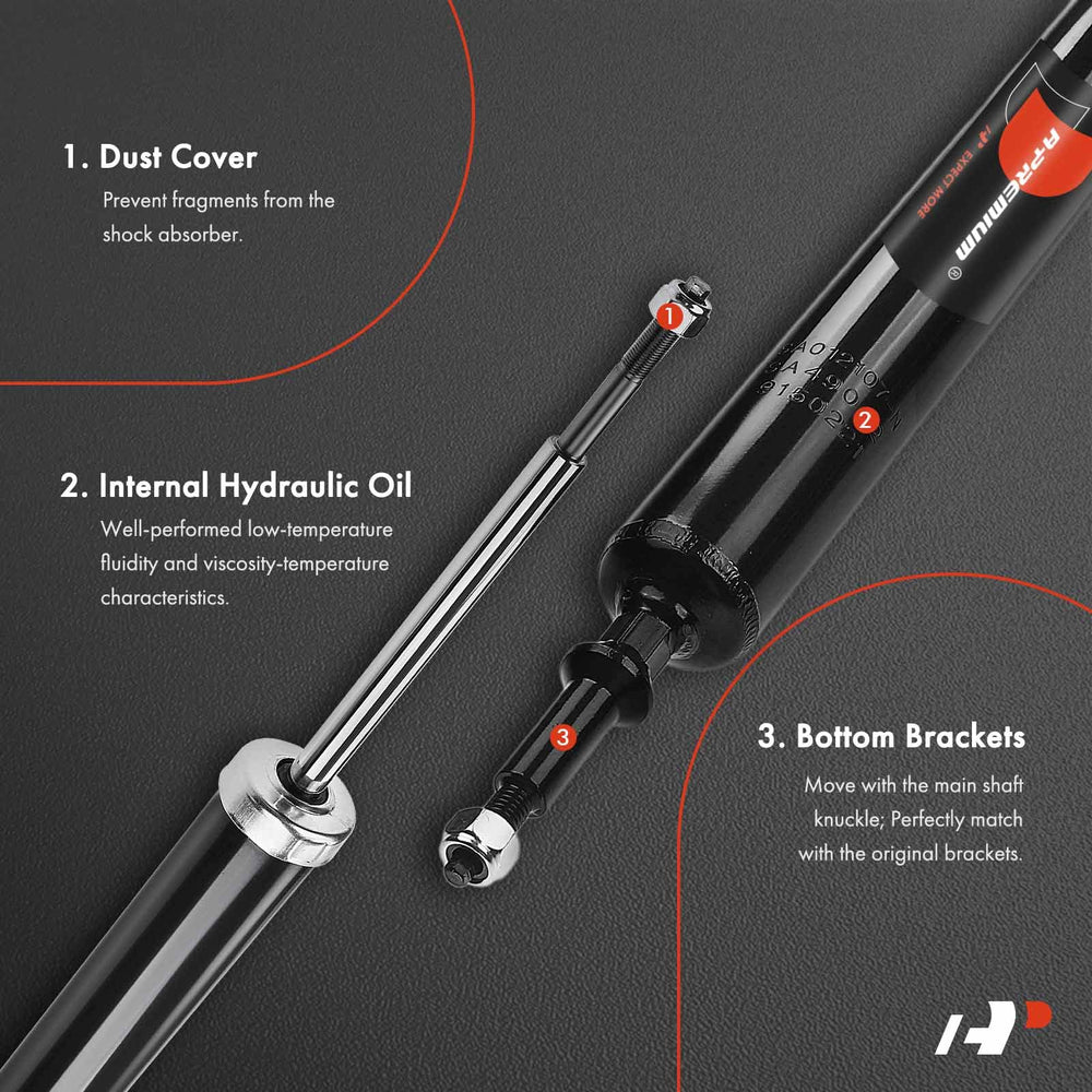 A-Premium shocks installed on BMW rear assembly demonstrating restored stability