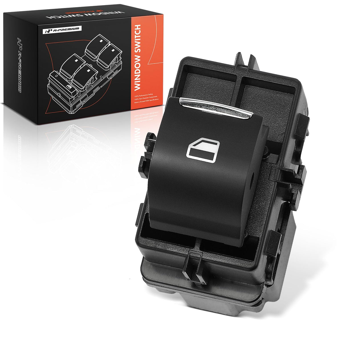 A-Premium front view of rear side power window switch showing button layout and fit
