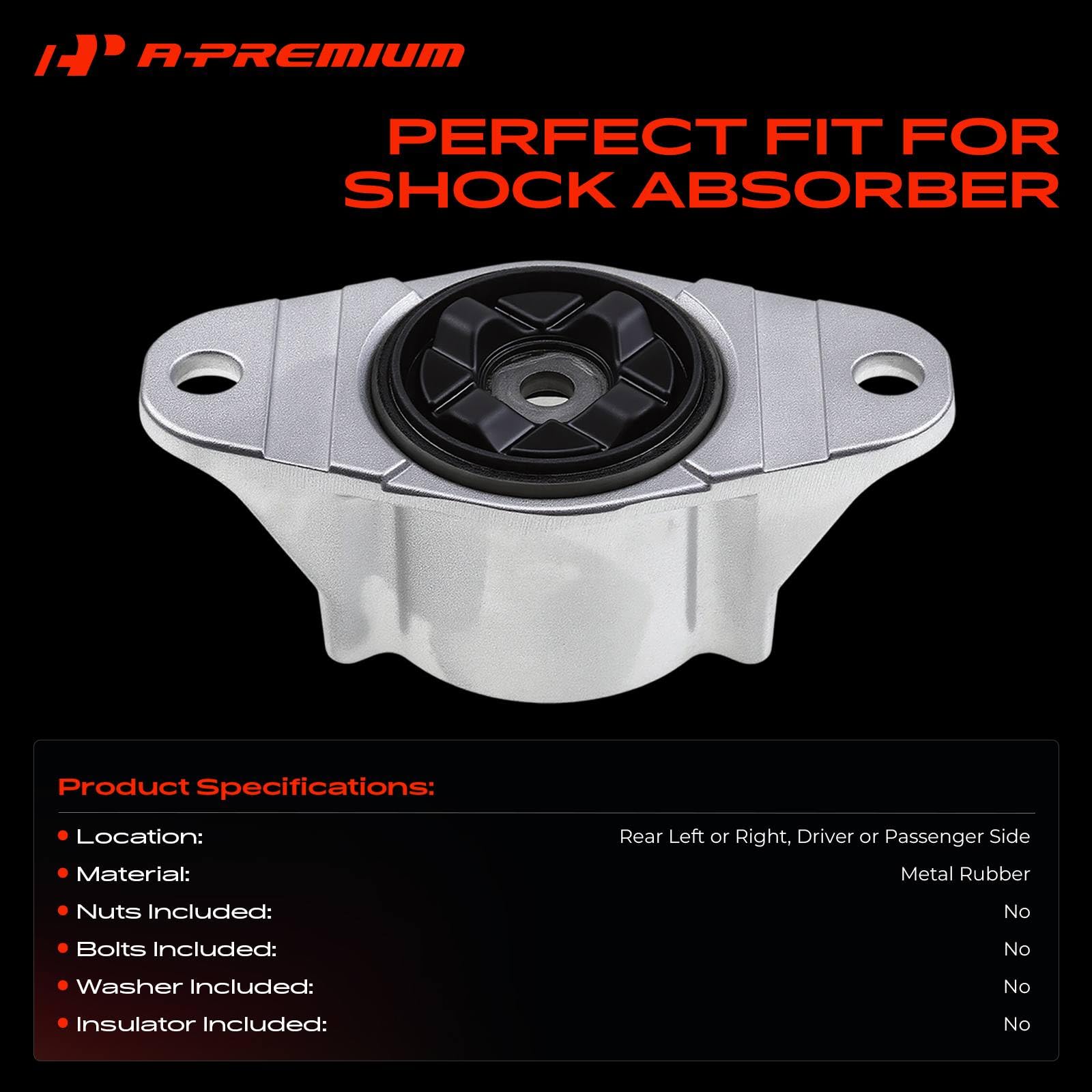 A-Premium close-up of rubber isolator showing vibration damping benefit